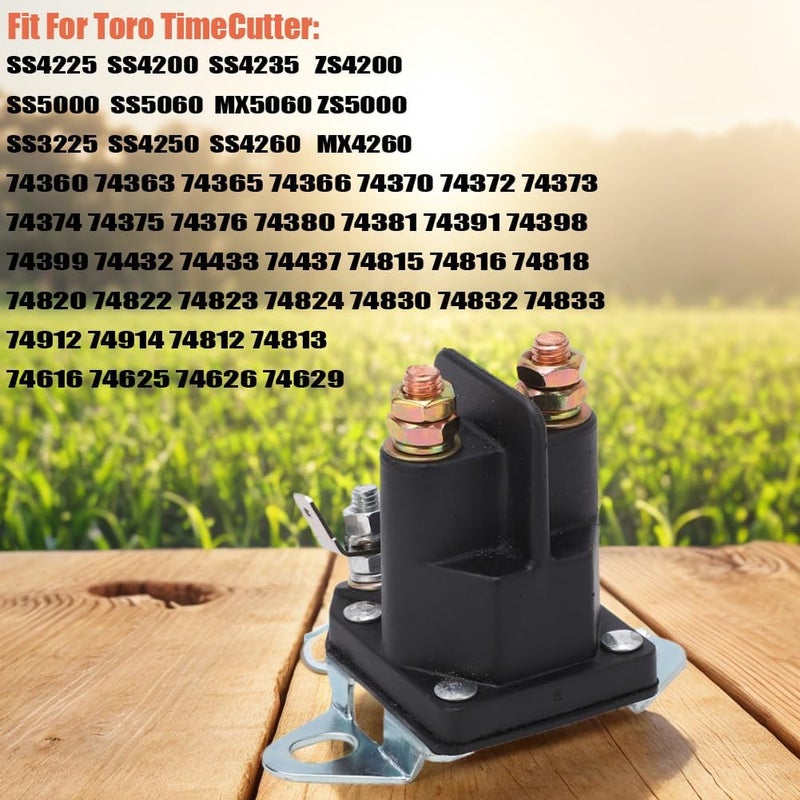 Annolai 117-1197 Solenoid 12V for Toro Timecutter ss5000 z4200 ss4225 ss4235 Parts 4 Terminal 12 Volt Solenoid for Toro 1-513075 E513075 Z 74629 74209 74360 74410 74616 74625 TimeCutter EXMARK 513075 - Image 5